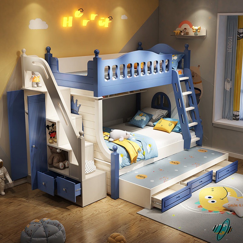 어린이용 침대 위아래 침대 남자아이용 높낮이 조절 가능 - Bunk Bed With Stairs And Slide 리뷰 및 가격