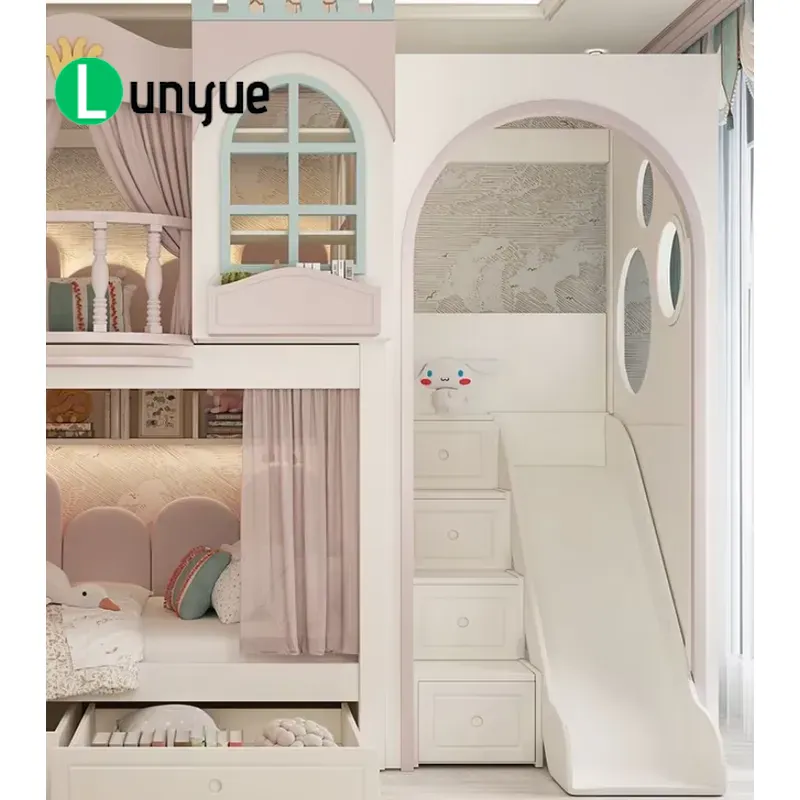 안케 맞춤형 공주풍 2층 침대, 계단과 미끄럼틀이 있는 - Bunk Bed With Stairs And Slide 리뷰 및 가격