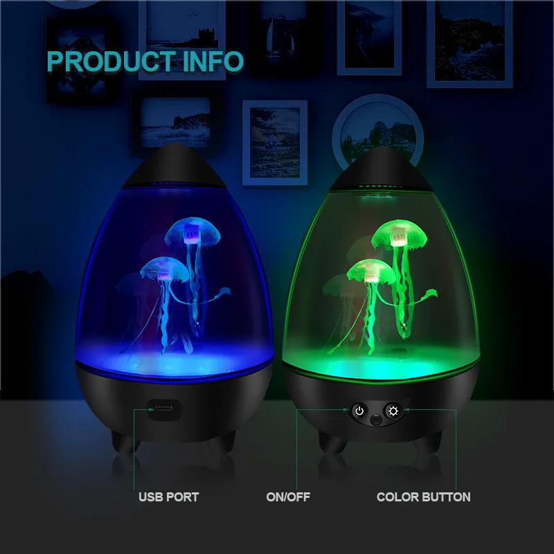 LED 물고기 램프 주변 야간 조명 원격 제어 색상 변 - Floating Nightstand With Led Light 리뷰 및 가격