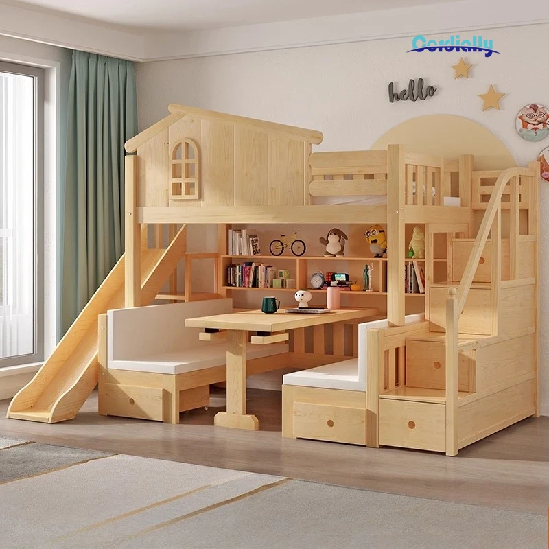 150x200cm 크기의 킹사이즈 어린이용 침대, 미끄 - Bunk Bed With Stairs And Slide 리뷰 및 가격