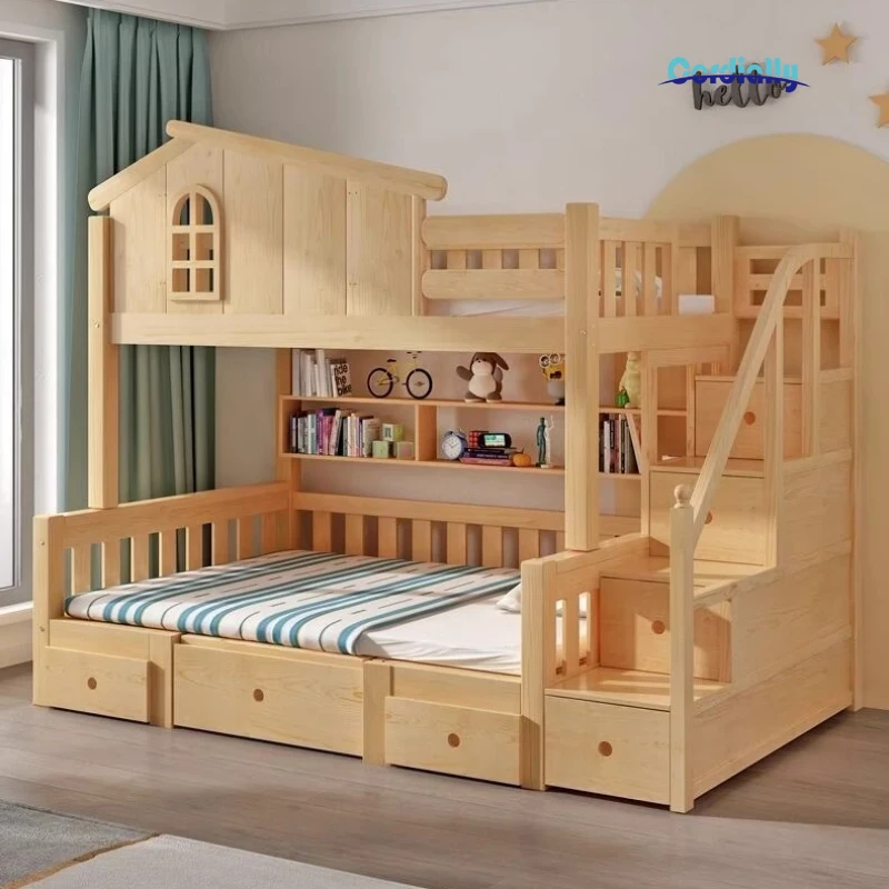 150x200cm 크기의 킹사이즈 어린이용 침대, 미끄 - Bunk Bed With Stairs And Slide 리뷰 및 가격