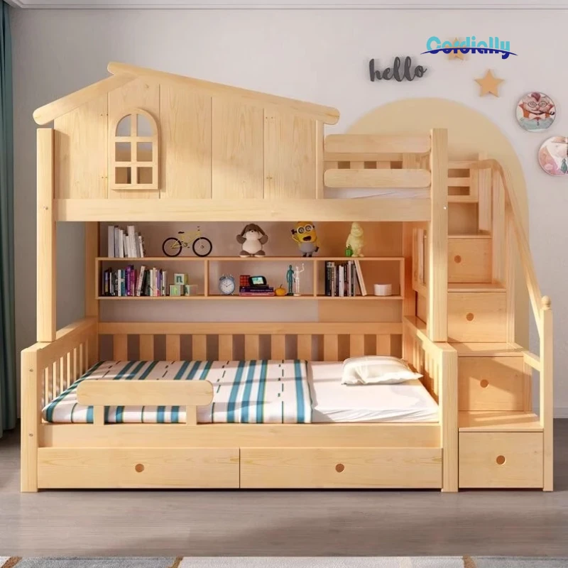 150x200cm 크기의 킹사이즈 어린이용 침대, 미끄 - Bunk Bed With Stairs And Slide 리뷰 및 가격